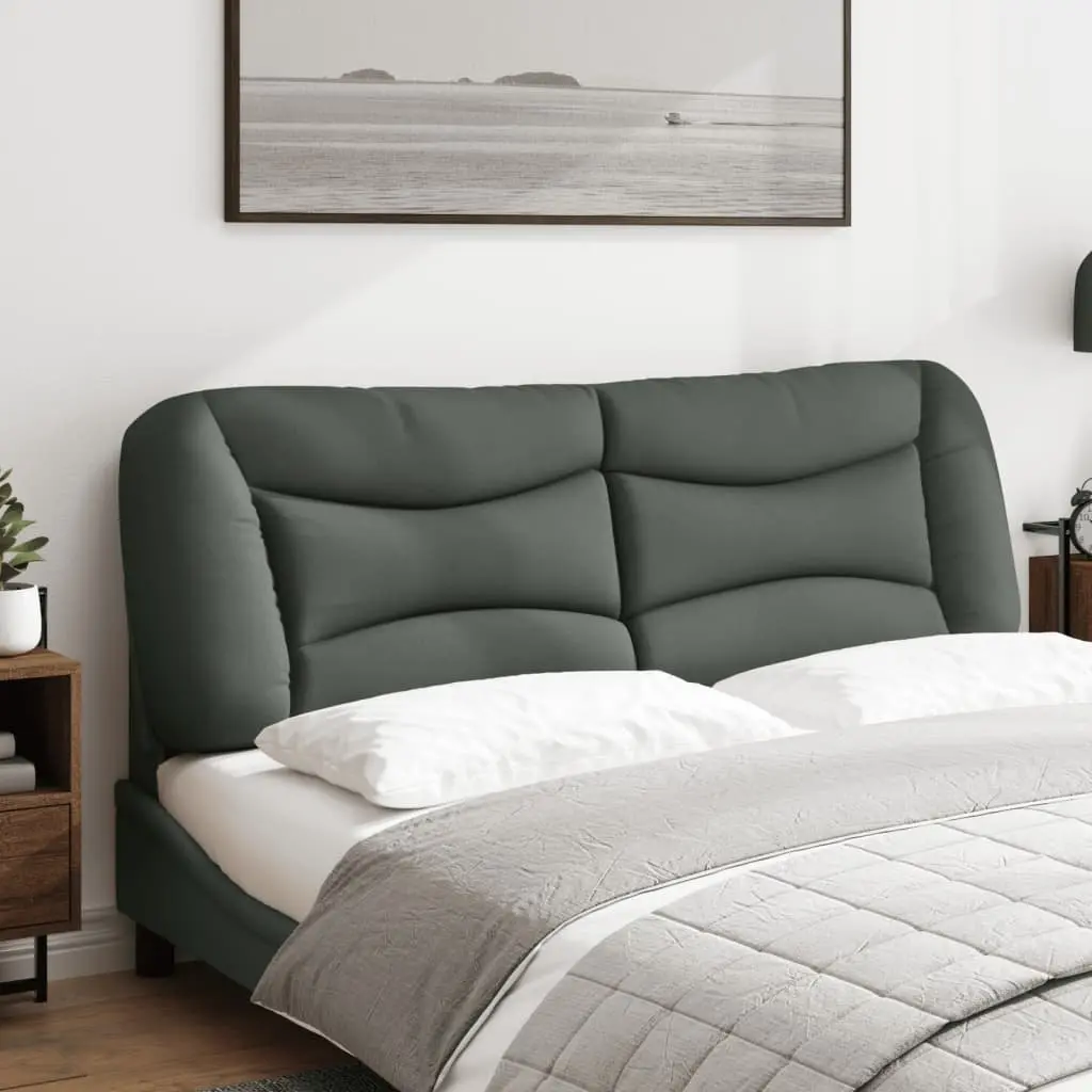 Upholstered Dark Grey Headboard Cushion for Queen Beds