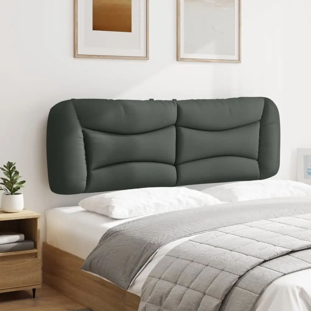Upholstered Dark Grey Headboard Cushion for Queen Beds