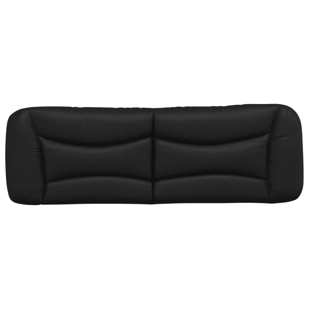 Headboard Cushion Faux Leather 152cm Black Wall Mount