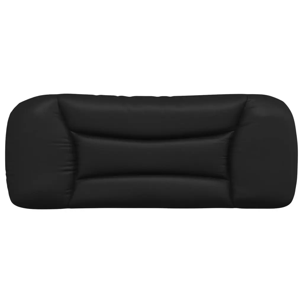 King Single Headboard Cushion Wall Mounted Pillow 107cm Black Faux Leather
