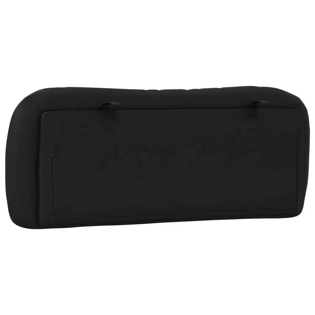 King Single Headboard Cushion Wall Mounted Pillow 107cm Black Faux Leather