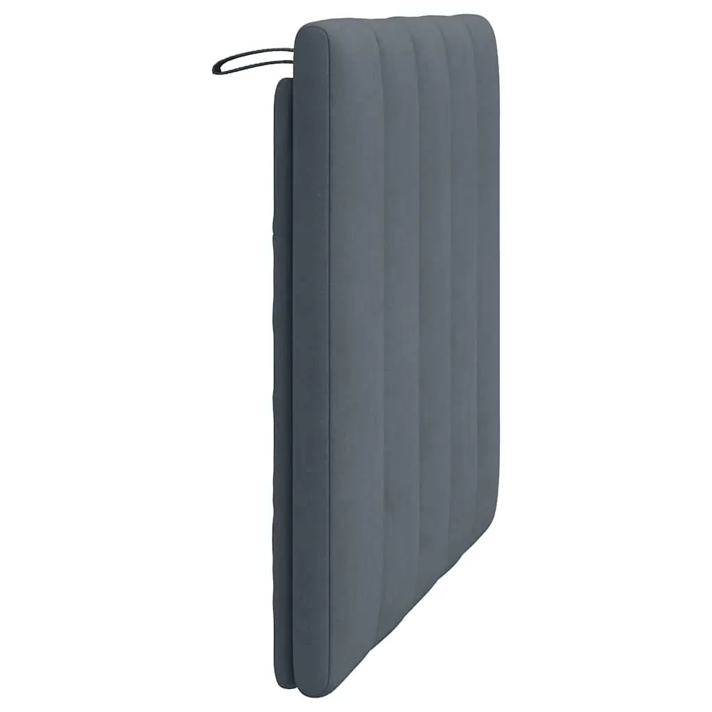 Headboard Cushion Velvet 90cm Grey Upholstered Bed Wall Mount Pillow