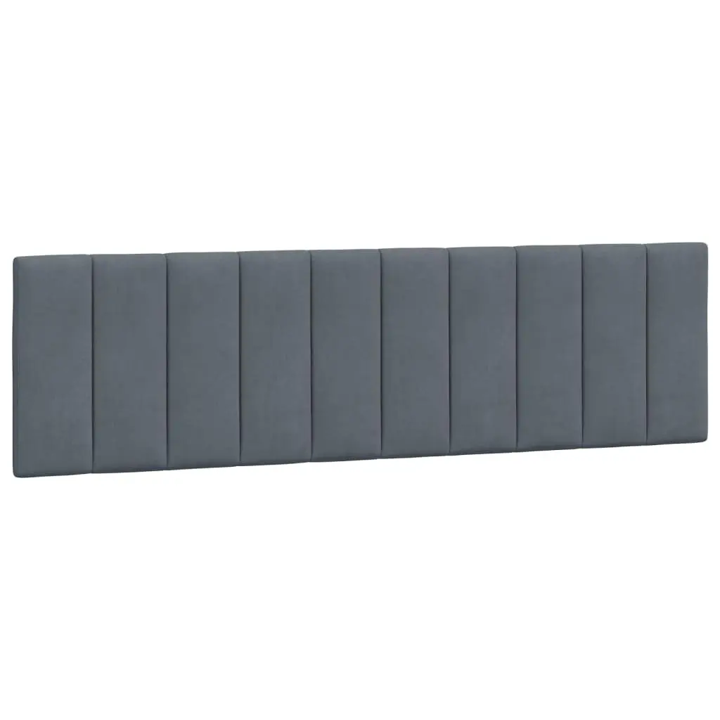 Headboard Cushion Velvet 180cm Dark Grey Wall Mounted Bed Pillow Support