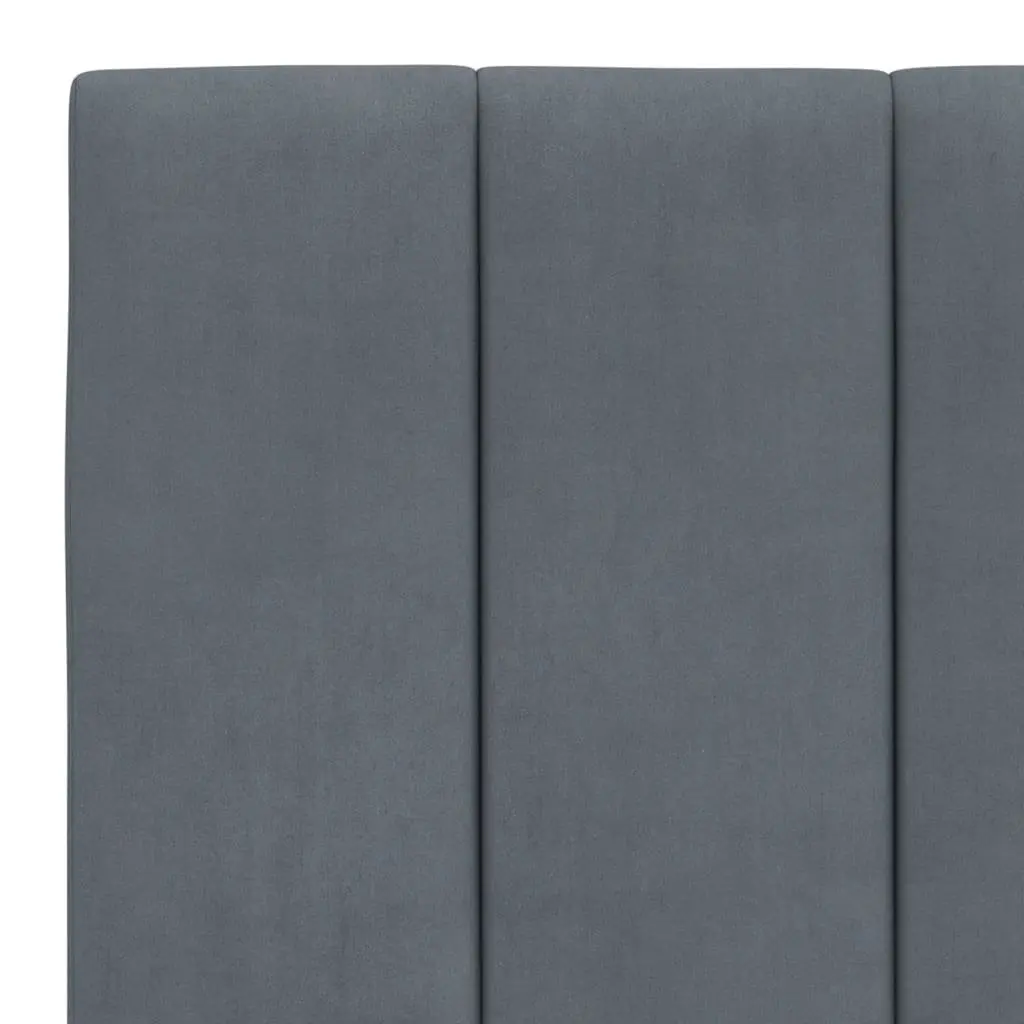 Headboard Cushion Velvet 180cm Dark Grey Wall Mounted Bed Pillow Support