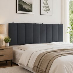 Queen Bed Velvet Headboard Cushion - Stylish Wall Support 152cm