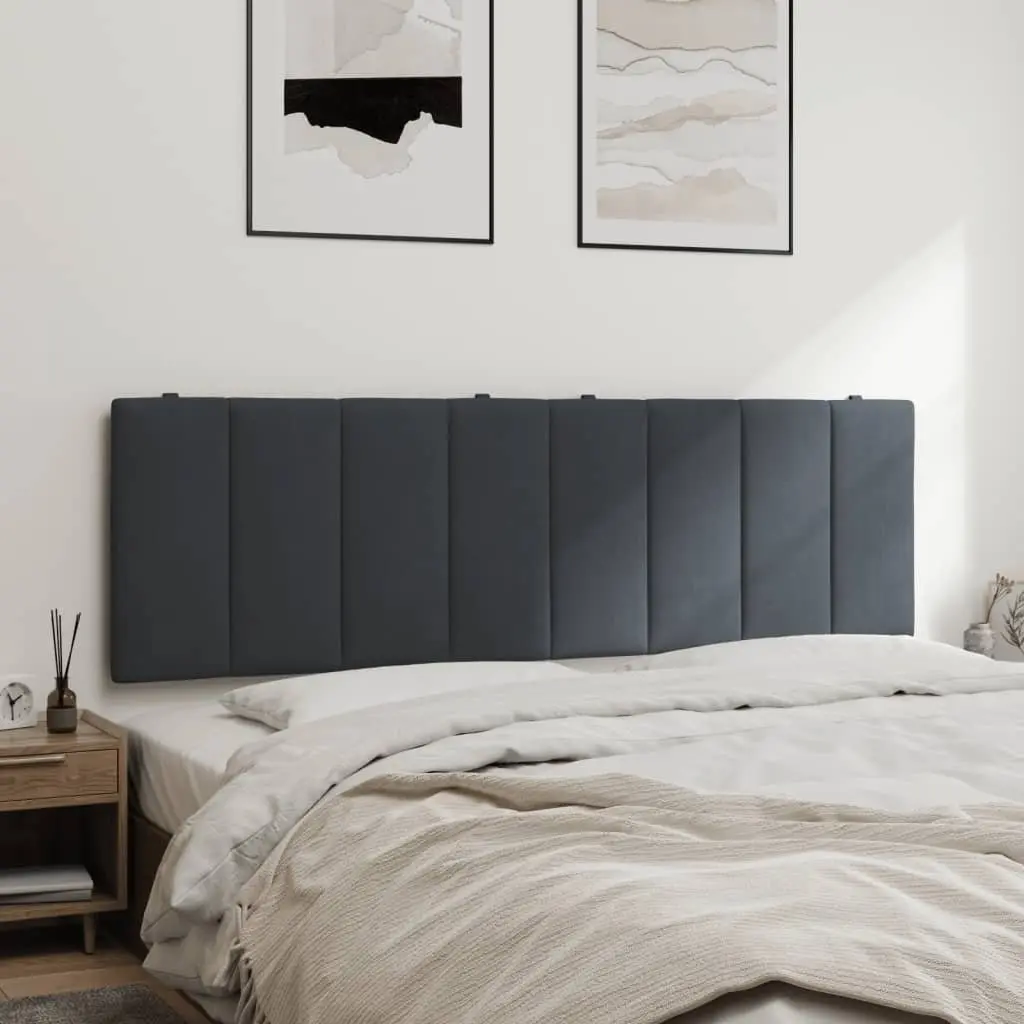 Headboard Cushion Velvet 152cm Dark Grey