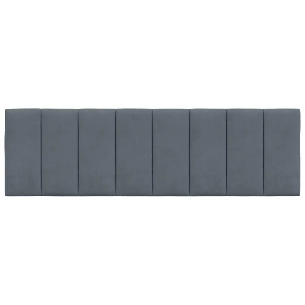 Headboard Cushion Velvet 152cm Dark Grey