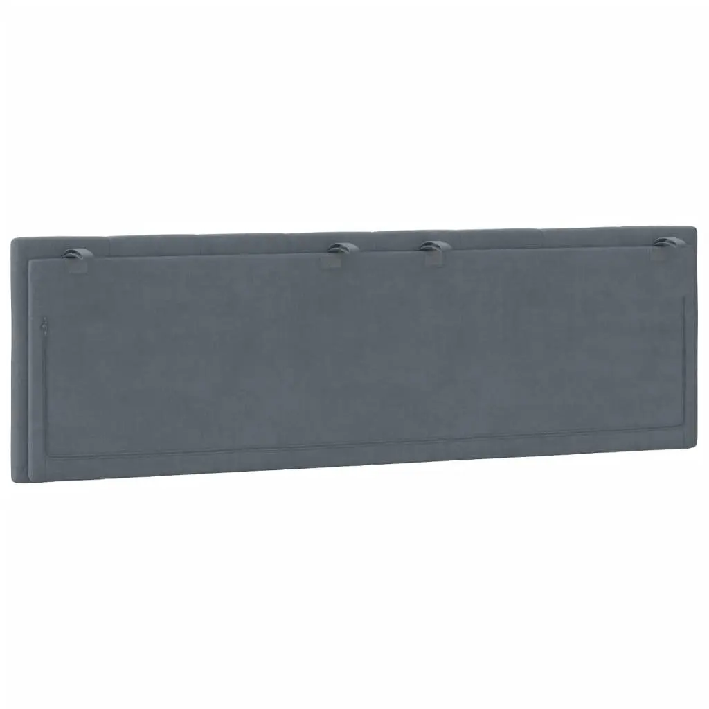 Headboard Cushion Velvet 152cm Dark Grey