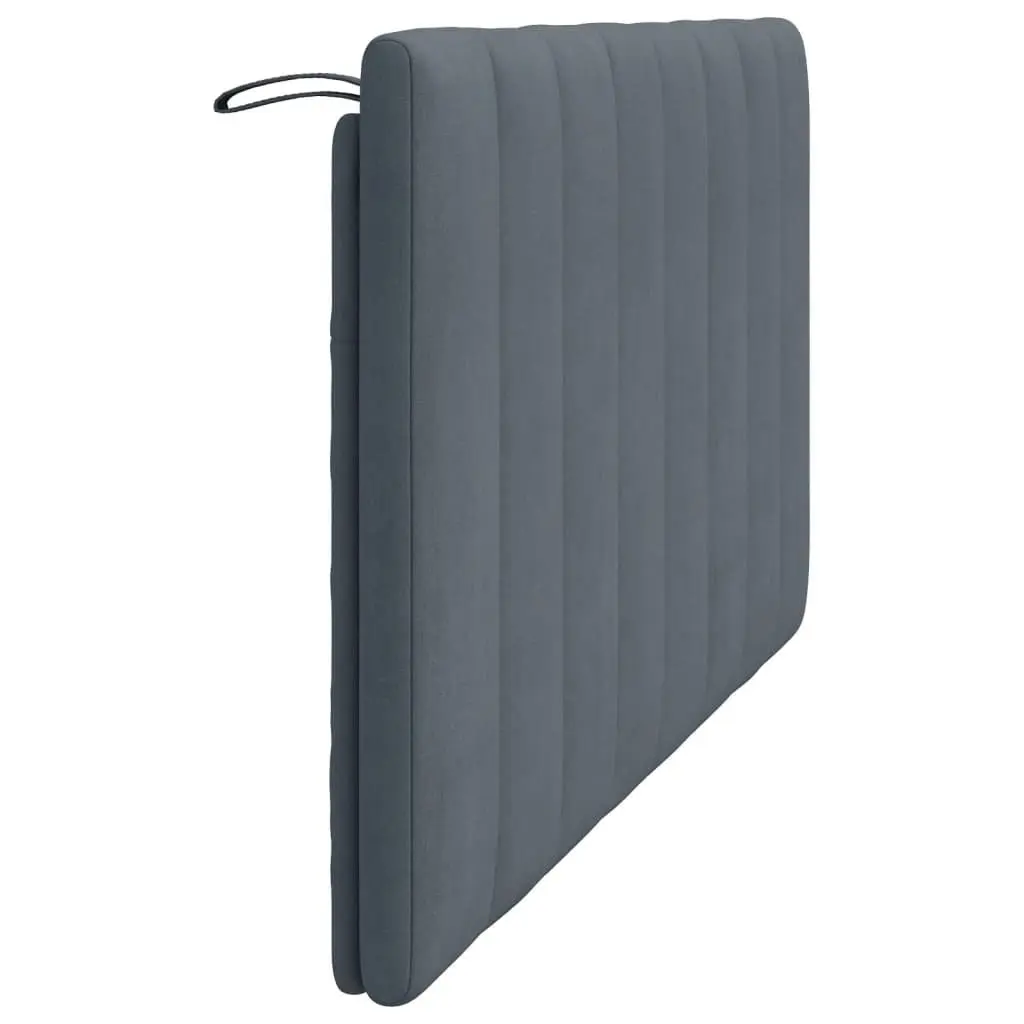 Headboard Cushion Velvet 152cm Dark Grey