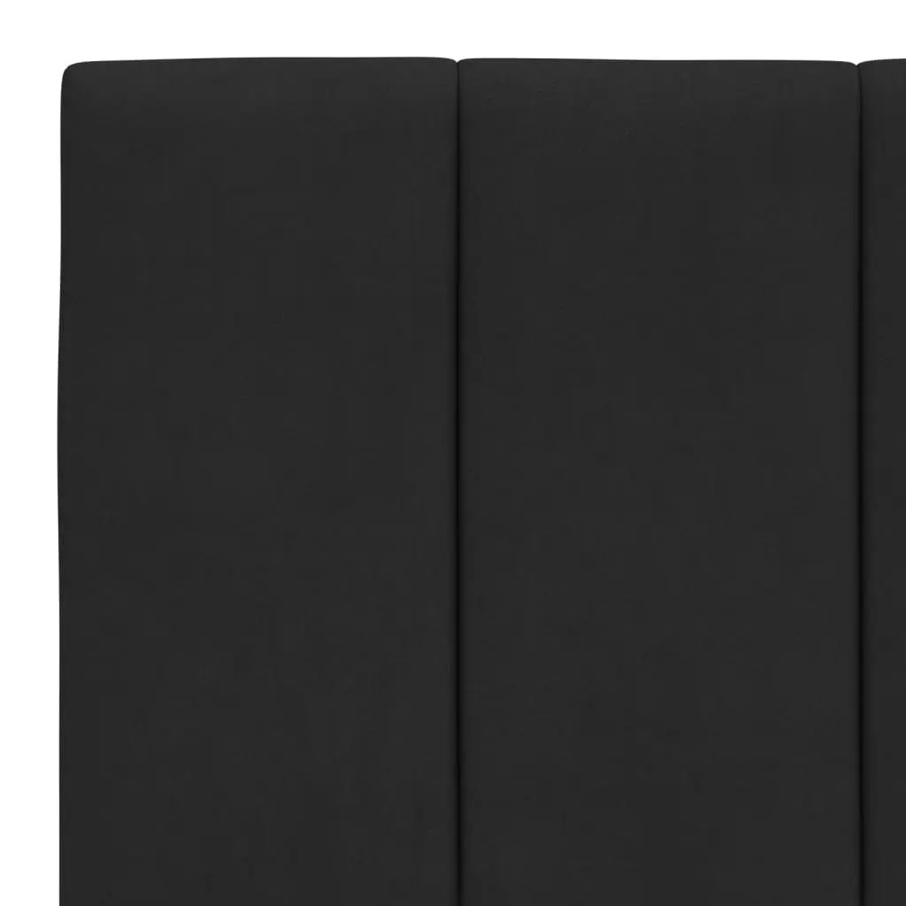 Headboard Cushion Velvet 107cm Black Soft Support