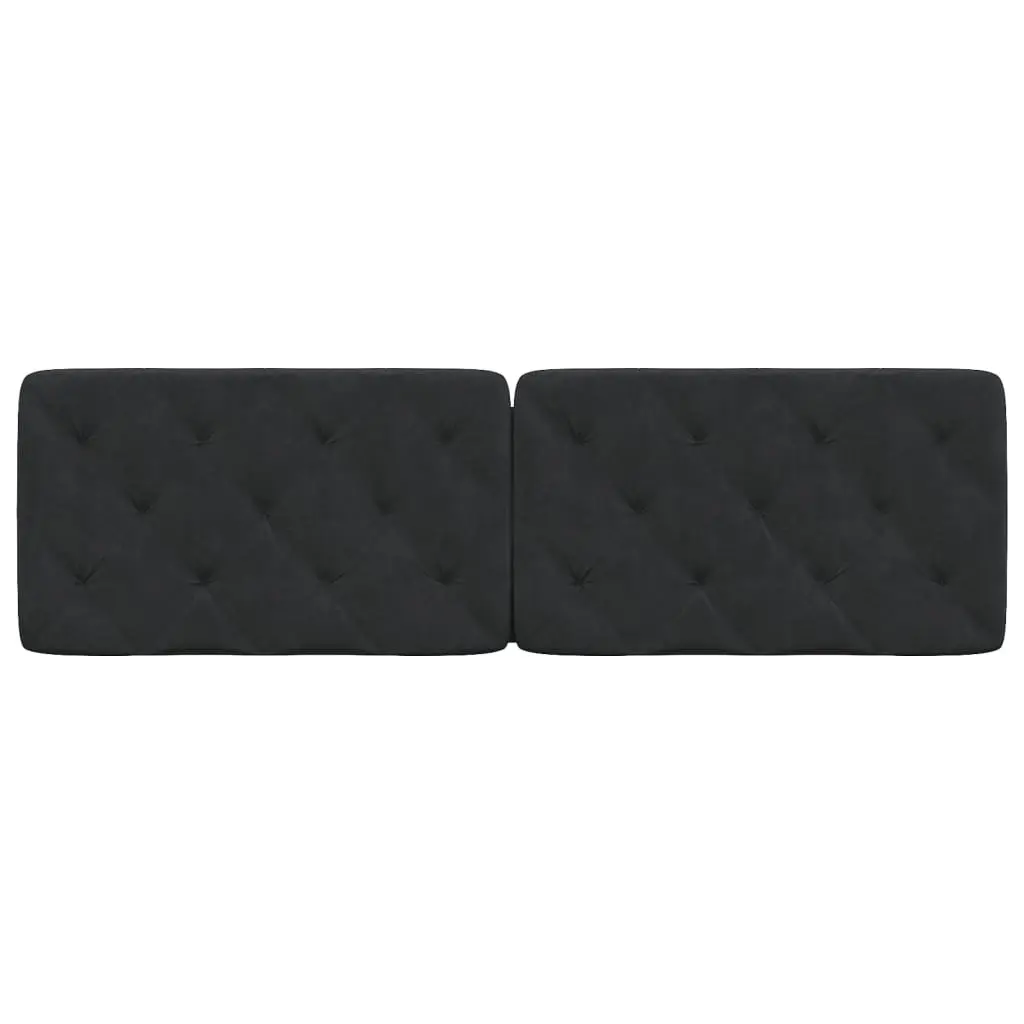 Black Velvet Queen Headboard Cushion 152cm