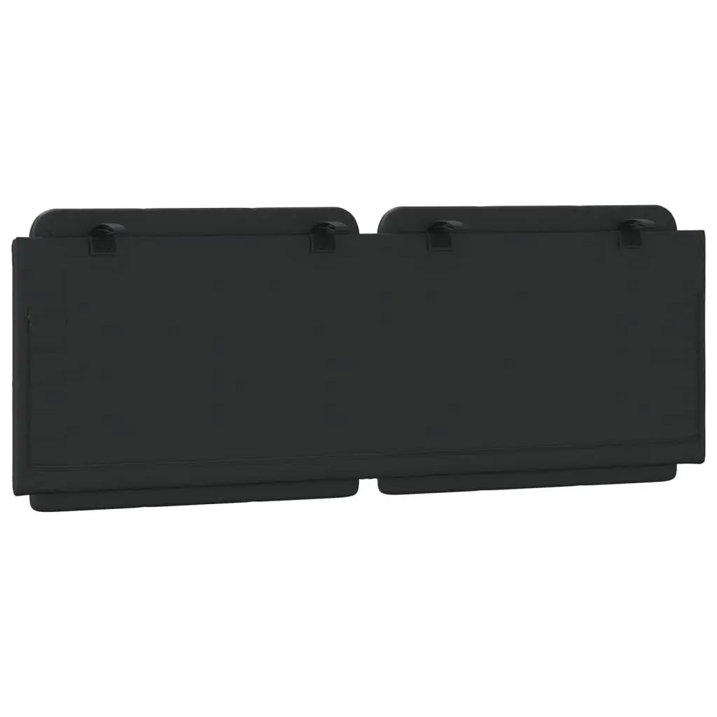 Headboard Cushion Faux Leather 137cm Black Wall Mounted Foam Padded