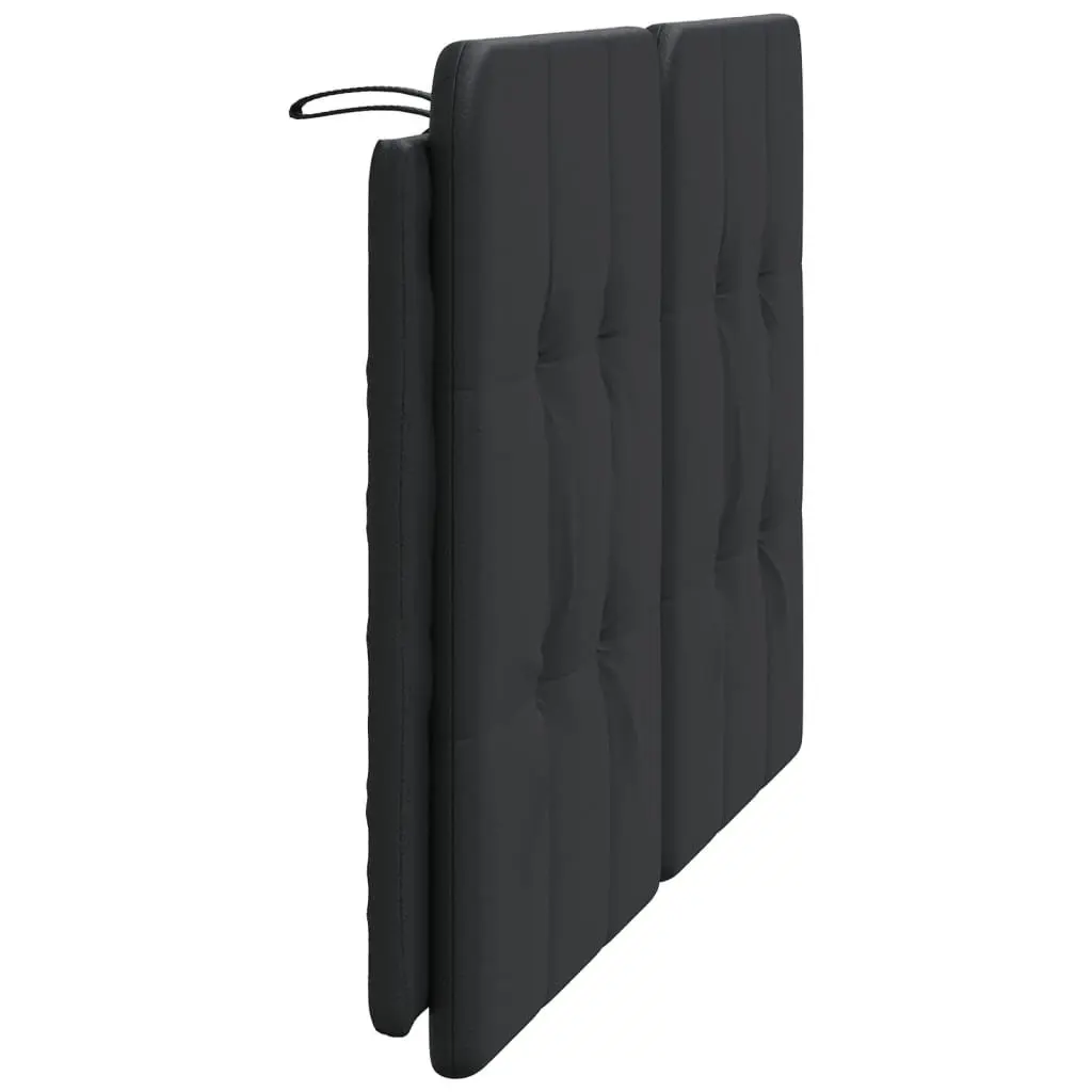 Headboard Cushion Faux Leather 137cm Black Wall Mounted Foam Padded