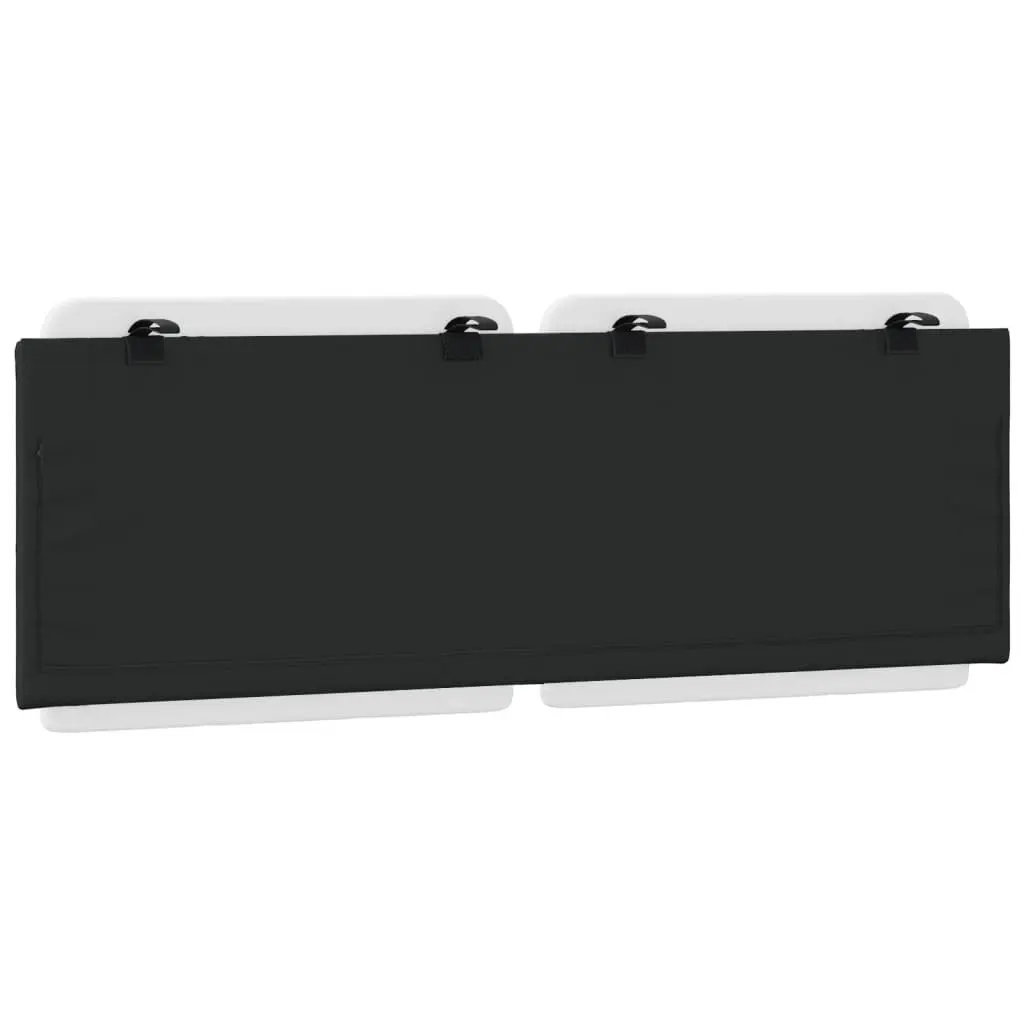 Headboard Cushion Wall-Mounted Bed Pillow 137cm Double White Black Faux Leather