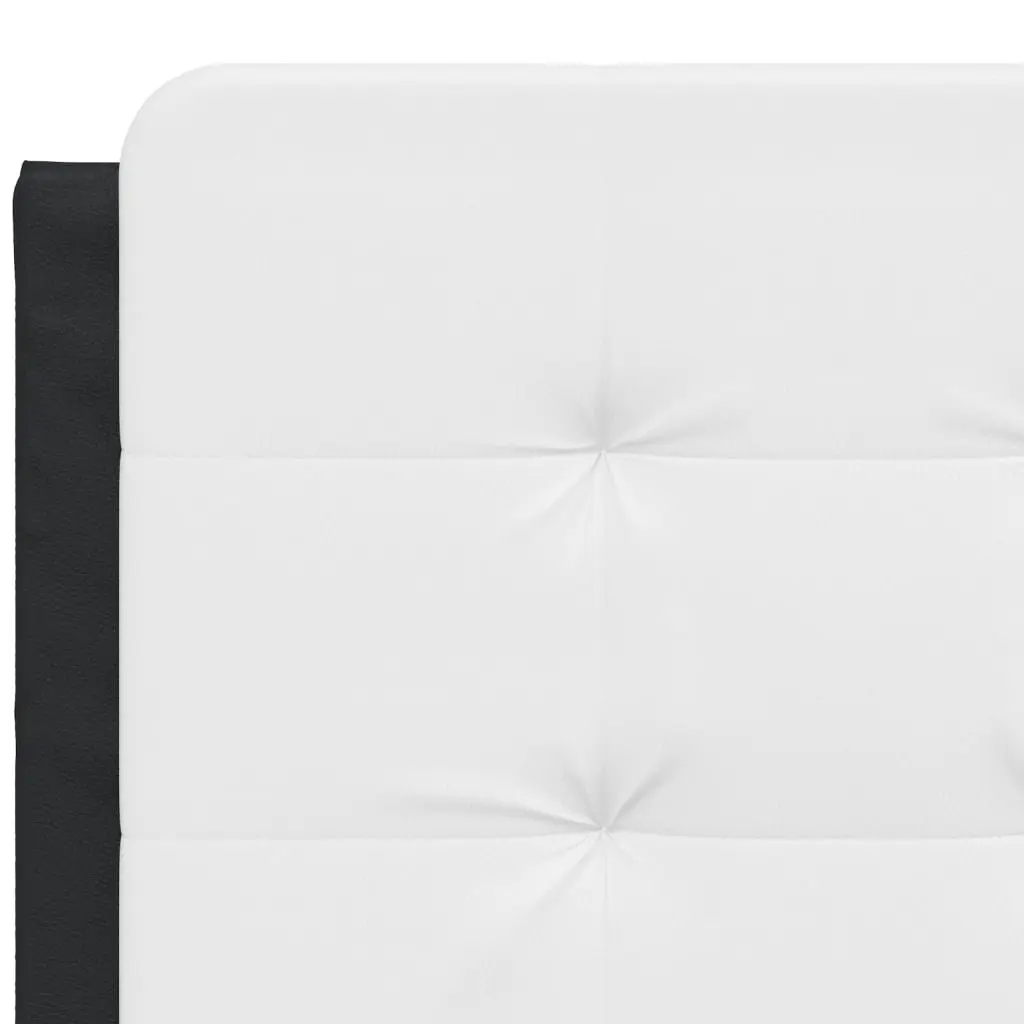 Headboard Cushion Wall-Mounted Bed Pillow 137cm Double White Black Faux Leather