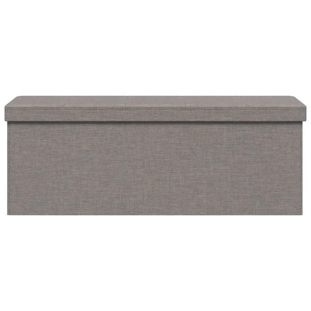 Storage Bench Foldable Grey Upholstered Seat Box Entryway Hallway Living Room