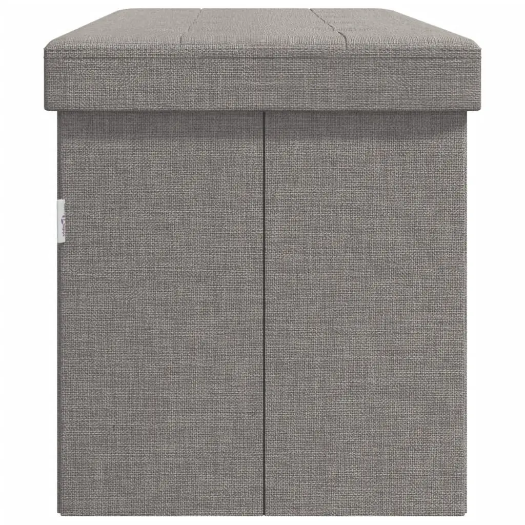 Storage Bench Foldable Grey Upholstered Seat Box Entryway Hallway Living Room