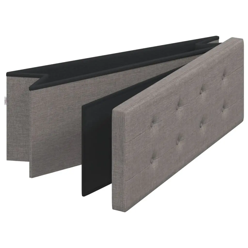 Storage Bench Foldable Grey Upholstered Seat Box Entryway Hallway Living Room