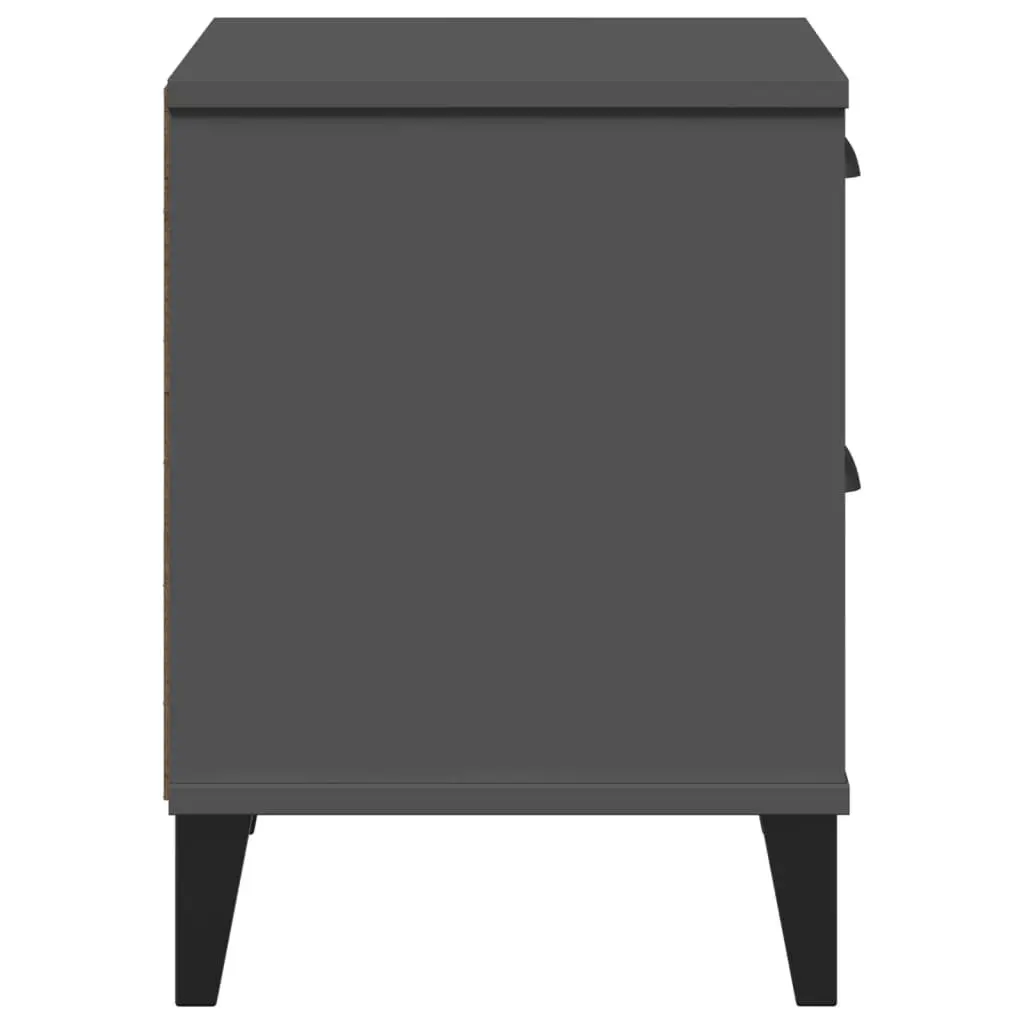 Anthracite Grey Engineered Wood Bedside Cabinet