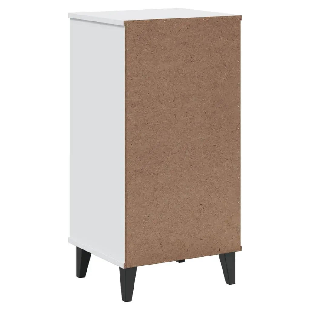 White Engineered Wood Bedside Cabinet