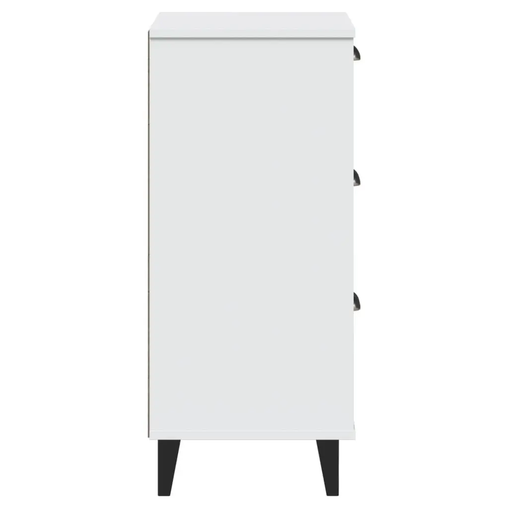 White Engineered Wood Bedside Cabinet
