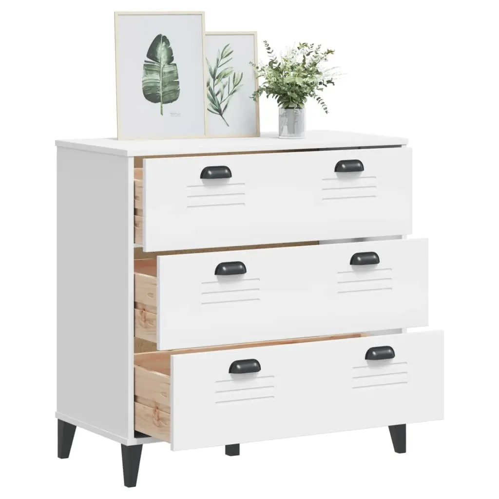 Industrial White Drawer Cabinet for Durable Storage