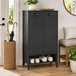 Anthracite Grey Shoe Cabinet with Durable Construction