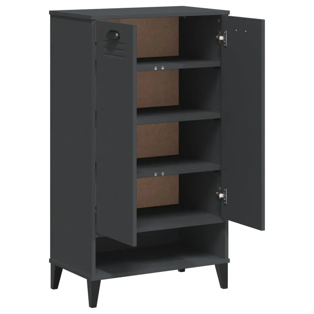 Anthracite Grey Shoe Cabinet with Durable Construction
