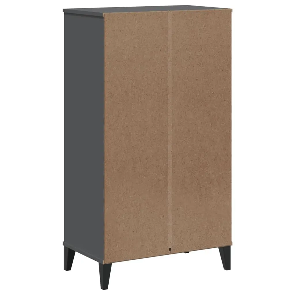 Anthracite Grey Engineered Wood Shoe Cabinet with Flip Drawers
