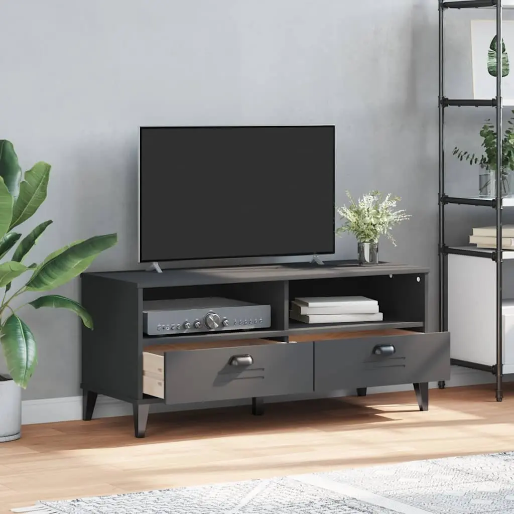 Engineered Wood Anthracite Grey TV Cabinet with Storage