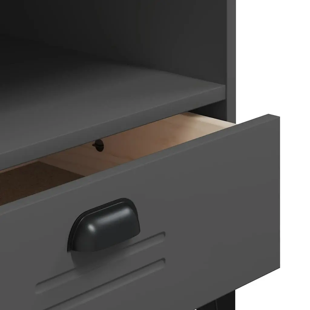 Engineered Wood Anthracite Grey TV Cabinet with Storage