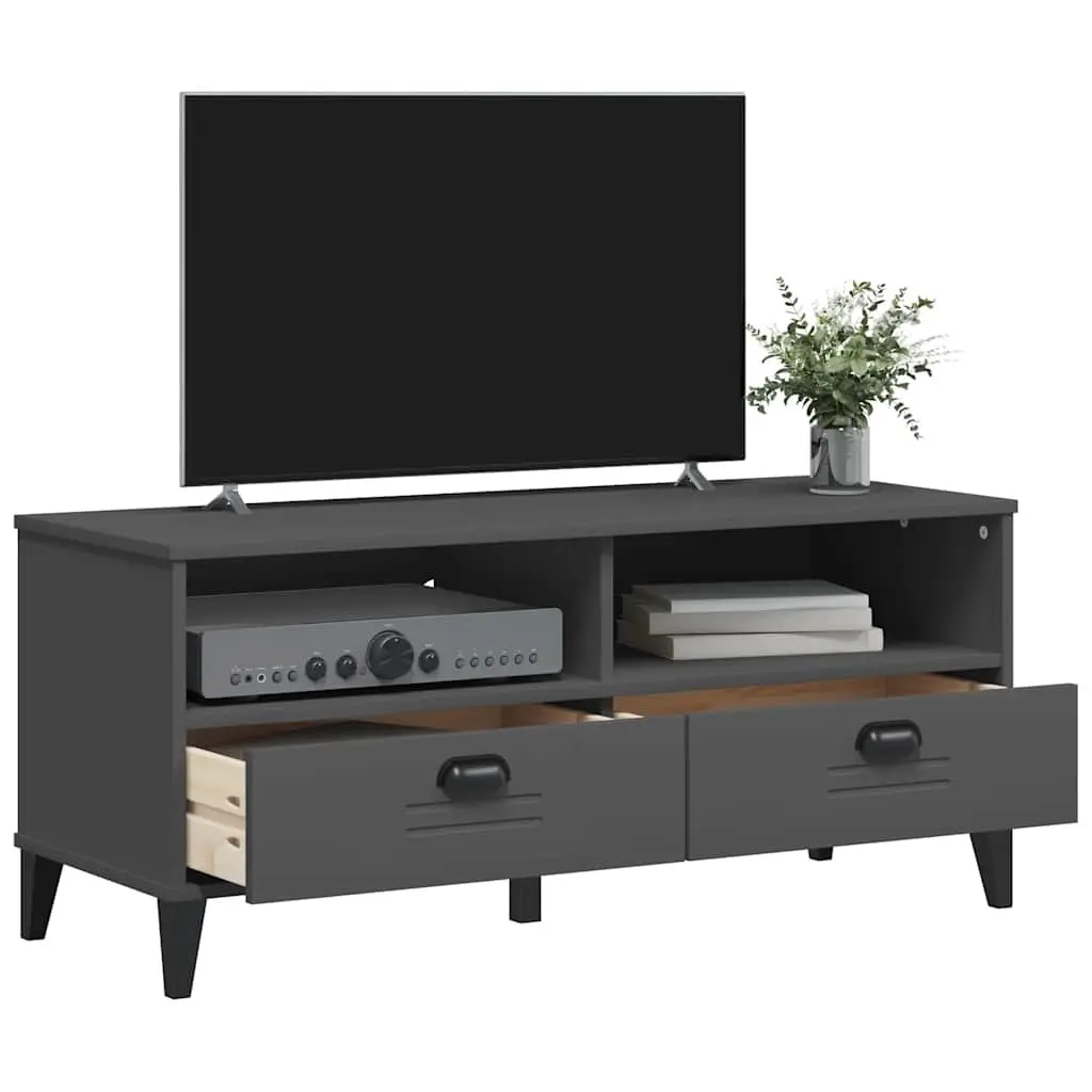 Engineered Wood Anthracite Grey TV Cabinet with Storage