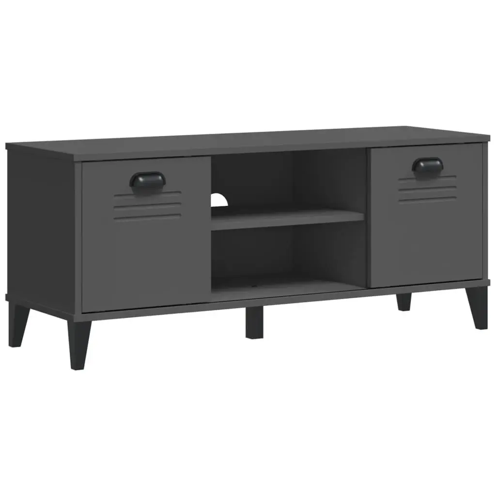 Anthracite Grey Engineered Wood Shoe Bench with Storage