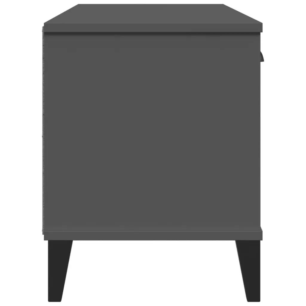Anthracite Grey Engineered Wood Shoe Bench with Storage
