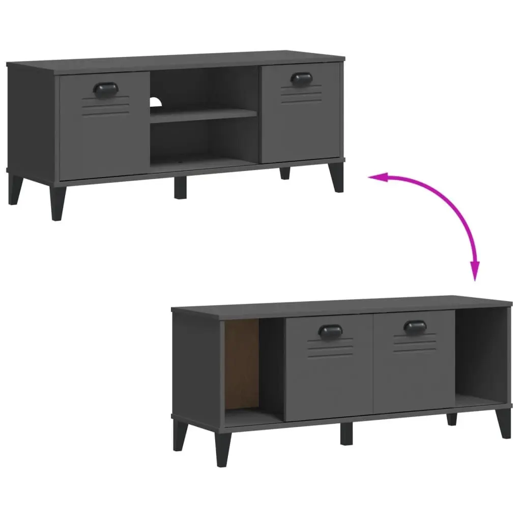 Anthracite Grey Engineered Wood Shoe Bench with Storage