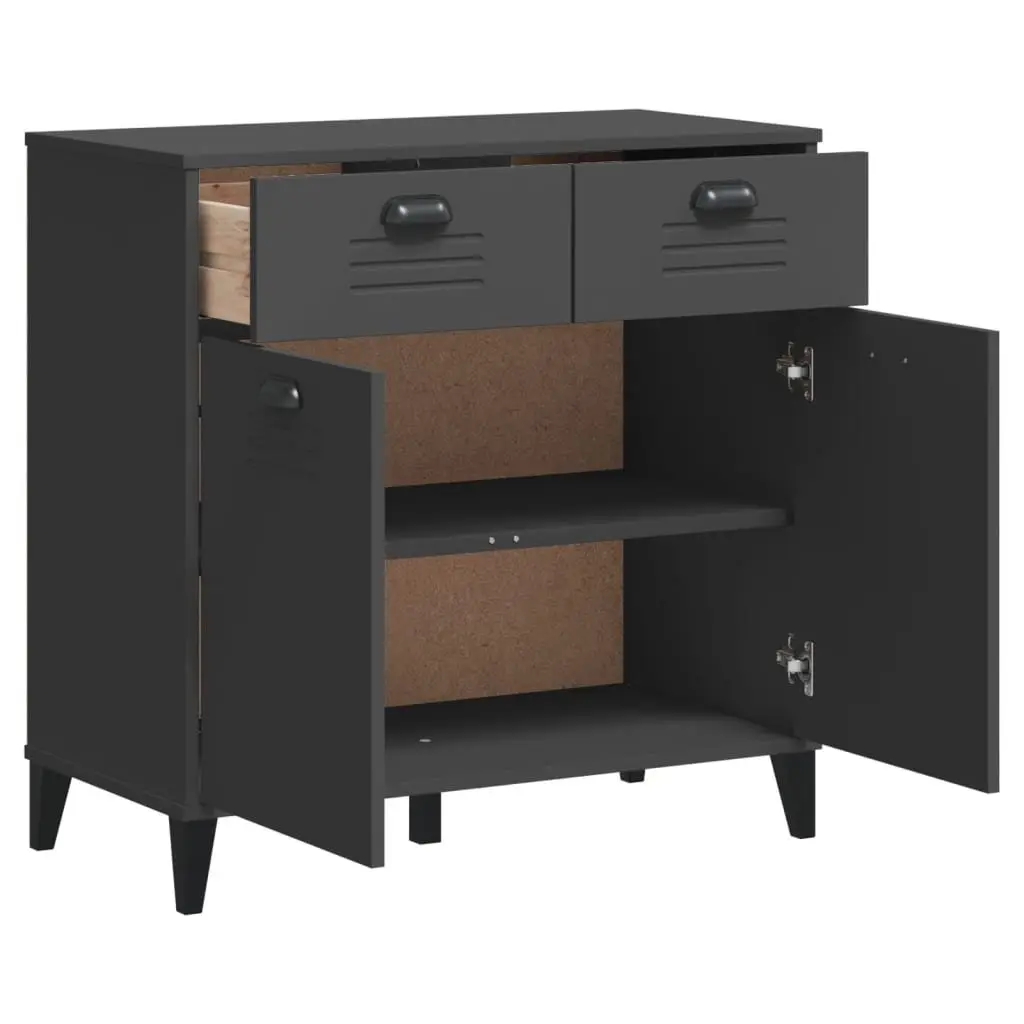 Industrial Style Anthracite Grey Sideboard Storage Unit
