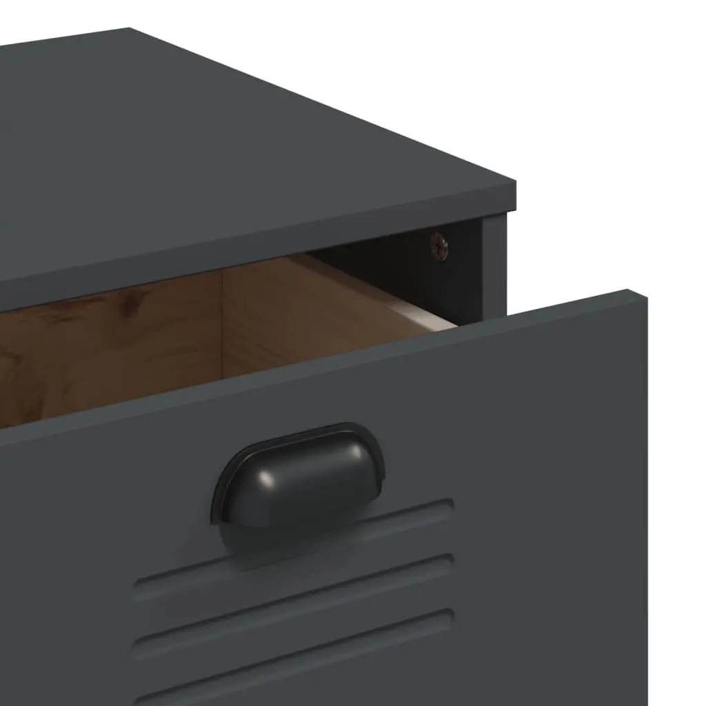 Industrial Style Anthracite Grey Sideboard Storage Unit