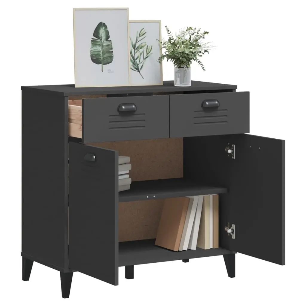Industrial Style Anthracite Grey Sideboard Storage Unit