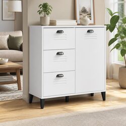 White Industrial Design Sideboard 80x40x80cm