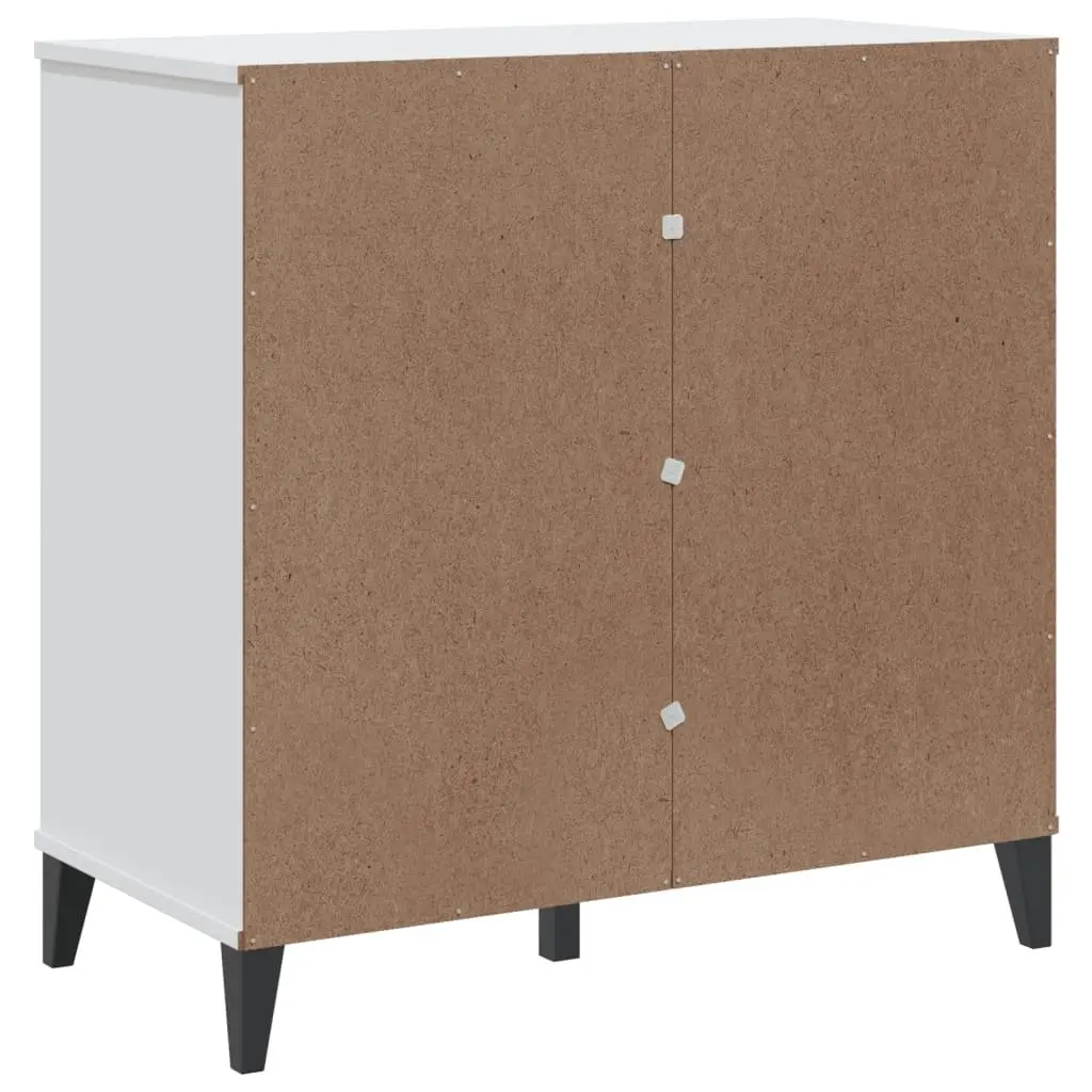 Sideboard White 80x40x80cm Industrial Design Cabinet Storage Buffet Hallway
