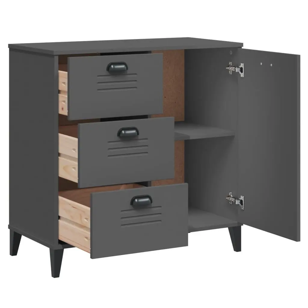 Industrial Sideboard Storage Cabinet in Anthracite Grey