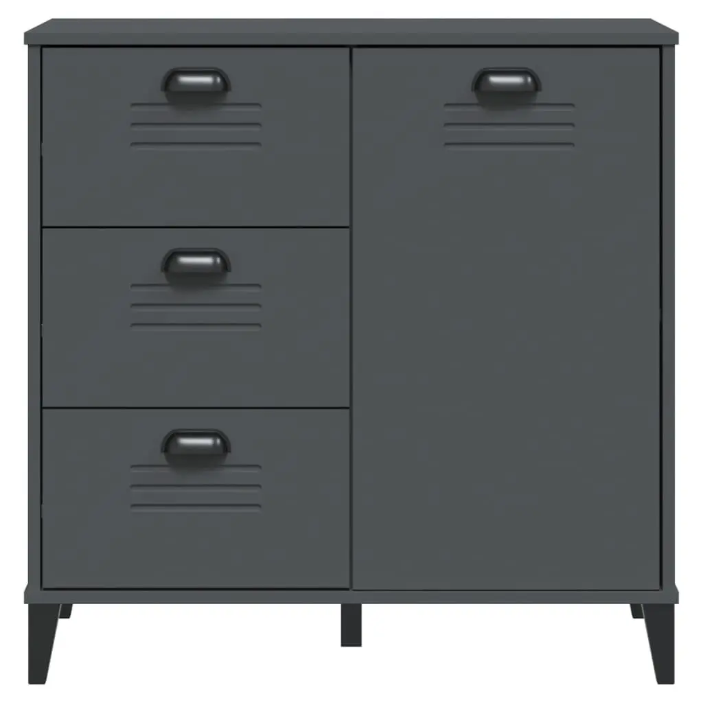 Industrial Sideboard Storage Cabinet in Anthracite Grey