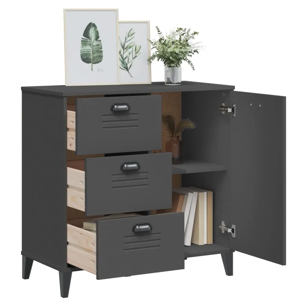 Industrial Sideboard Storage Cabinet in Anthracite Grey