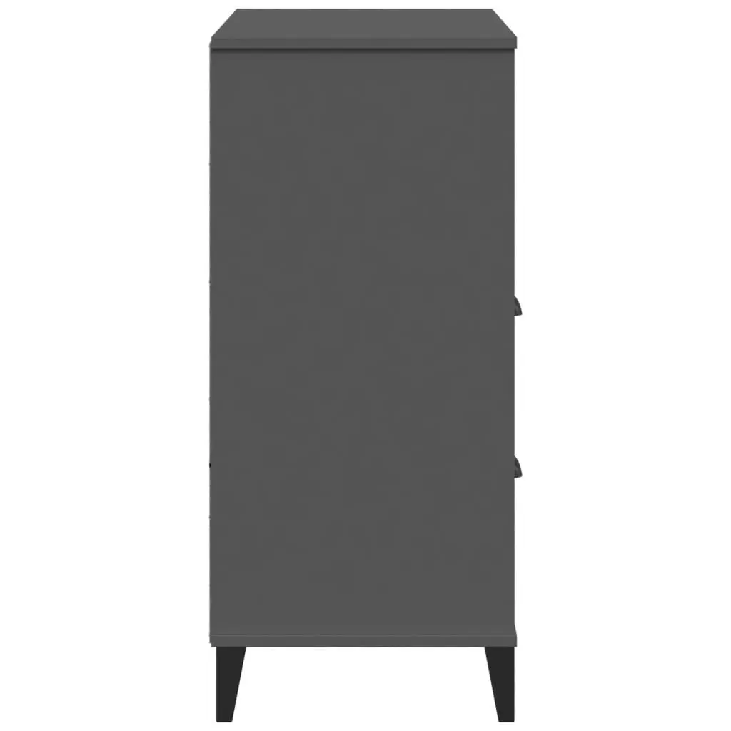 Anthracite Grey Engineered Wood Industrial Bookcase