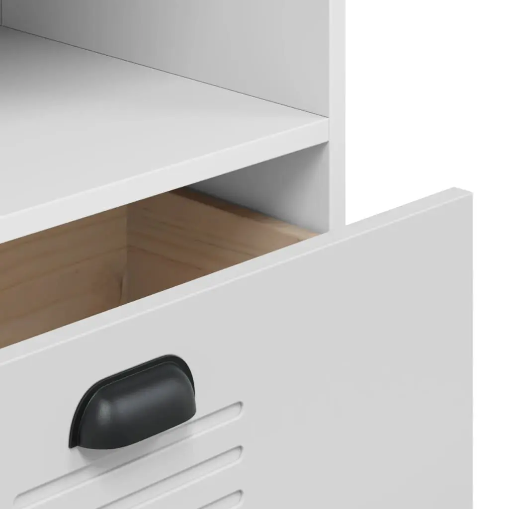 Bookcase White 60x35x123 cm Industrial Design Storage Shelf Engineered Wood