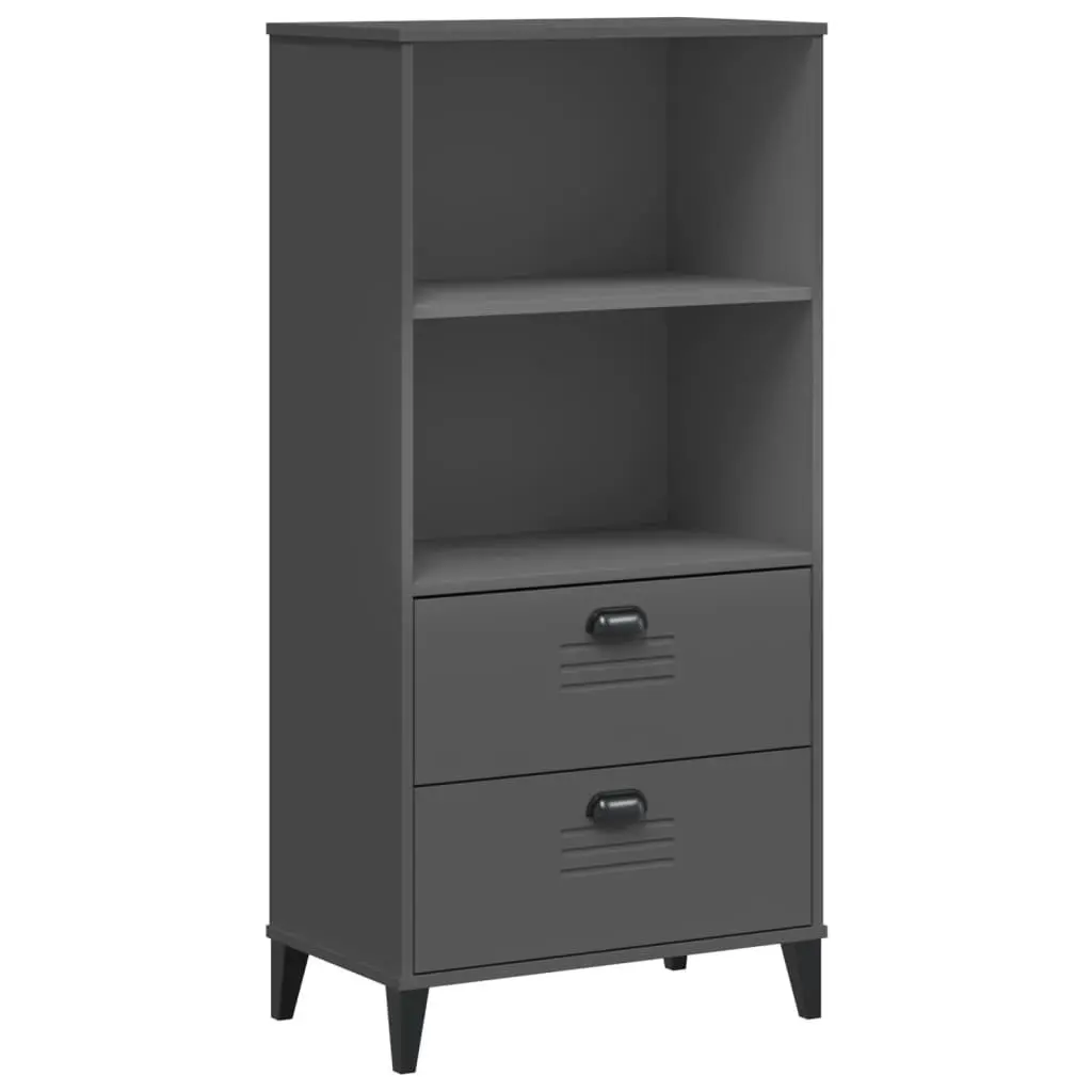Industrial Bookcase Storage in Anthracite Grey