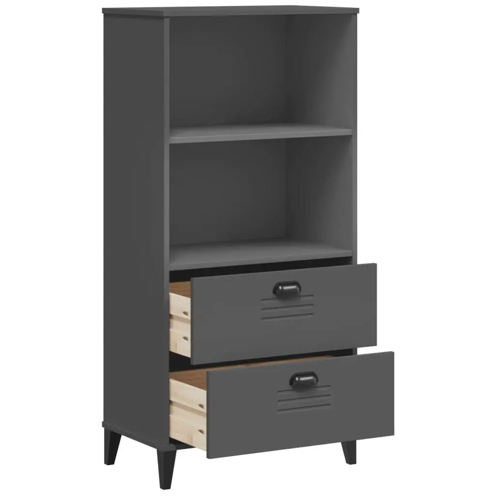 Industrial Bookcase Storage in Anthracite Grey