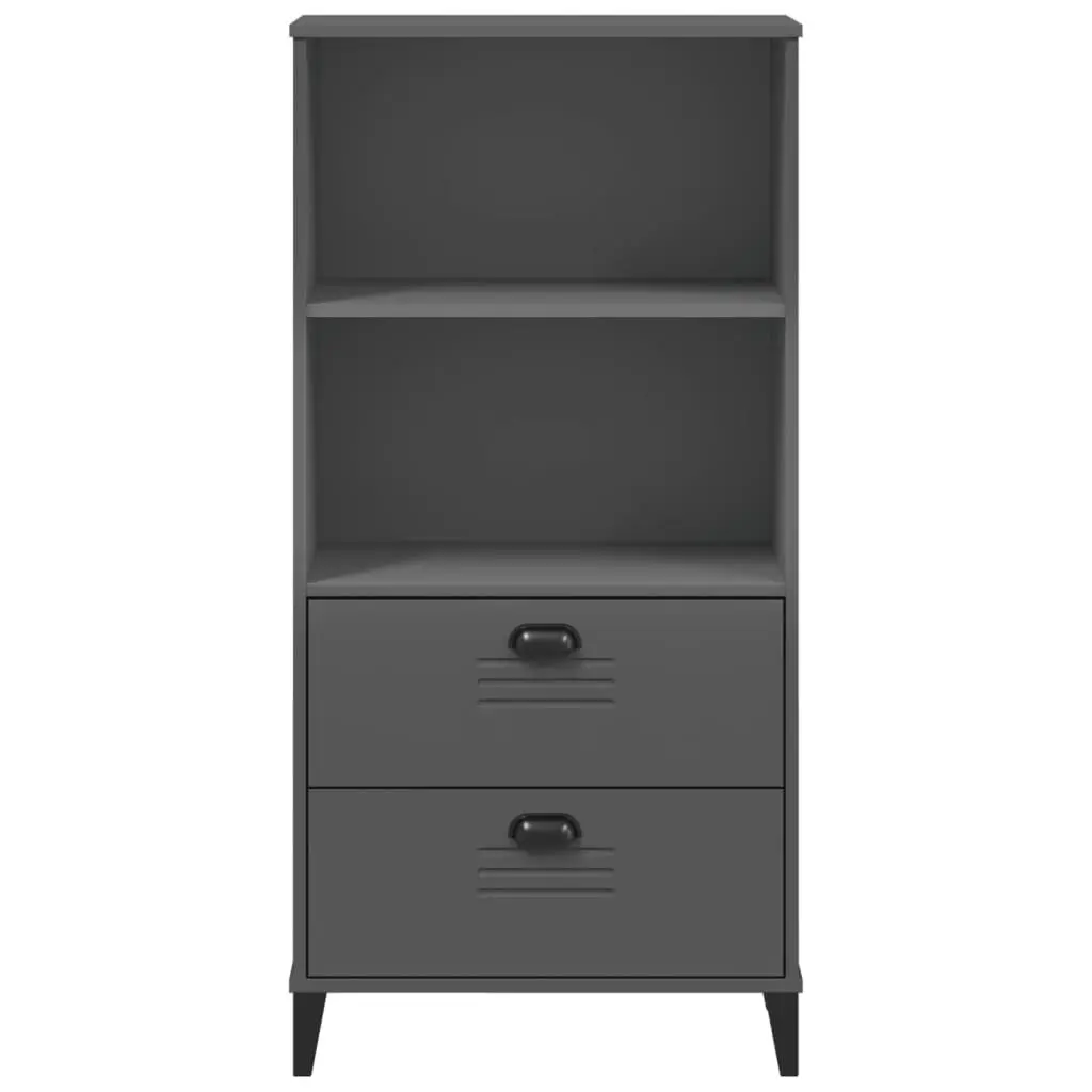 Industrial Bookcase Storage in Anthracite Grey