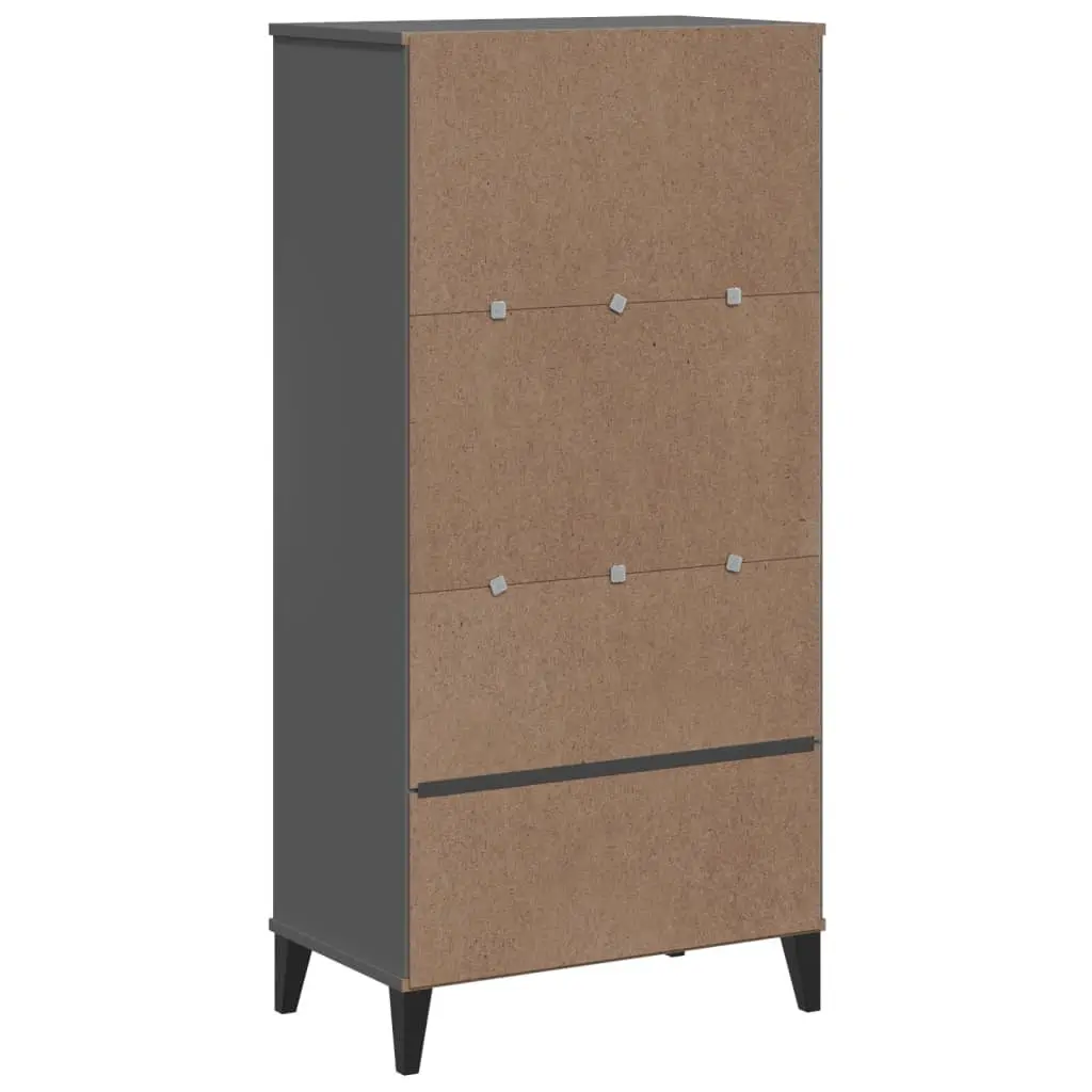 Industrial Bookcase Storage in Anthracite Grey