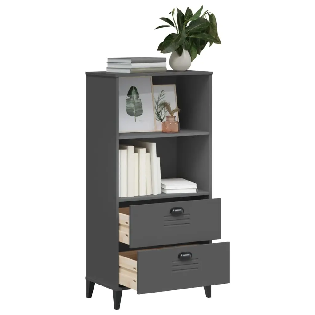 Industrial Bookcase Storage in Anthracite Grey